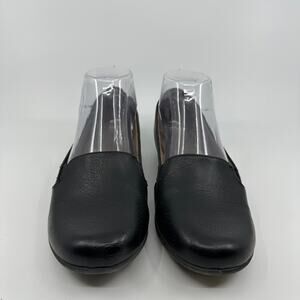 Natural Soul Shoes Womens US 5M Black Faux Leather Gabber Flats Round Toe Casual